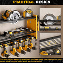 Power Tool Organizer Wall Mount,Cordless Drill Hanger Storage Rack 8 Drill Holder,3 Layers Heavy Duty Power Tool Storage Rack(Yellow) by GreenHaven Gardens