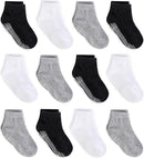 Zaples Baby Non Slip Grip Ankle Socks with Non Skid Soles for Infants Toddlers Kids Boys Girls by TinyTreasures Baby Boutique