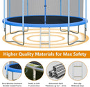 Trampoline with Enclosure - 12FT & 14FT Recreational Trampolines, Ladder, AntiRust Coating, ASTM Approved by TinyTreasures Baby Boutique