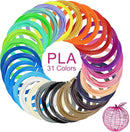31 Colors 3D Pen Filament Refills Works with SCRIB3D PIKA3D MYNT3D 3D Pen, 16 Feet Per Color 1.75mm PLA 3D Printing Filament Refills, NOT FIT 3Doodler Start Pen by TinyTreasures Baby Boutique