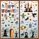 115PCS Halloween Window Clings, 9 Sheets Halloween Decorations, Cute Witch Tree Zombie Ghost Patterns PVC Window Stickers for Treat or Trick Party Favors Decal Supplies Decor Accessories by CozyNest Decor