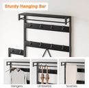 IDEALHOUSE Parent-Child Coat Rack Shoe Bench Hall Tree with Bench and Shoe Storage Industrial Coat Tree Entryway Large Organizer with Shoe Rack, Storage Cubbies, Hooks, and Top Shelf by CozyNest Decor