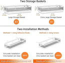 PUSDON Metal Wall Hanging Basket 2 Packs DIY Suitable for Multiple Scenes - Large White Netting Set by CozyNest Decor