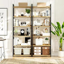 NUMENN Bookshelf, 6 Tier Bookshelves, Home Office Bookcase Shelf Storage Organizer, Free Standing Storage Shelving Unit for Bedroom, Living Room and Home Office, Natural by CozyNest Decor