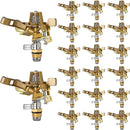 Ferraycle 20 Pieces 1/2 Inch Brass Impact Sprinkler Head with Nozzles Heavy Duty Adjustable 0-360 Degrees Impulse Sprinkler Head Lawn Watering for Yard Irrigation by GreenHaven Gardens