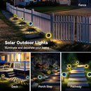 Solar Outdoor Garden Lights, 6 Pack Sunflower LED Ground&Wall 2-in-1 IP67 Waterproof Decorative Light for Yard Landscape Pathway Patio Walkway Backyard Decor (Warm White) by GreenHaven Gardens
