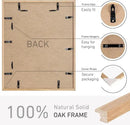 16x20 Picture Frame Set of 4 Natural Solid Oak Photo Frames with 11x14 Removable Mat Wall Hanging Large Handcrafted Frame with HD Plexiglass Wall and Tabletop Display Large Poster Frame by CozyNest Decor