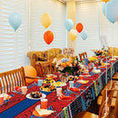 Oudain 3 Pcs Spider Tablecloth 108 x 54 in Red and Blue Plastic Disposable Table Covers City Web Theme Birthday Party Decorations Large Table Cloths for Party Indoor Outdoor (Birthday) by CozyNest Decor
