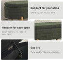 Furniliving 46” Storage Benches, End of Bed Bench with Button-Tufted Large Upholstered Storage Ottoman Teddy Window Bench with Storage Shoe Cabinet Bench, for Bedroom, Entryway, Closet, Green by CozyNest Decor