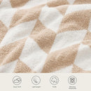 Snuggle Sac Chevron Throw Blanket for Couch, Reversible Super Soft Warm Blankets Cozy Knit Fuzzy Plush Lightweight Throws for Sofa, Bed, Camping, Beige,50x60 inches by TinyTreasures Baby Boutique