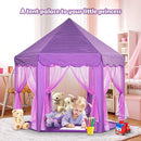 Purple Princess Castle Tent for Girls with Fairy Star Lights Play Tents for Kids Hexagon Playhouse Fairy Toys for Children or Toddlers Indoor or Outdoor Games by TinyTreasures Baby Boutique