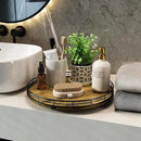 Lazy Susan Turntable Organizer for Table Top, 13’’ Round Wooden Lazy Susan for Cabinet Kitchen Countertop Pantry Dining Coffee Table for Condiments Spices, Rustic Bathroom Vanity Tray for Soap Candle by CozyNest Decor