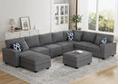 L Lengend Vansen Modular Sectional Sofa U Shaped Couch with Ottoman Modern Reversible Corner Sectional Couch for Living Room (Dark Grey, U Shaped Sofa-5) by CozyNest Decor