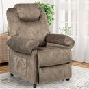 KCREAM Massage Recliner Chair with Heat,Overstuffed Fabric Recliner Chairs with Heating,Small Recliner for Living Room Bedroom, Manual Reclining Single Sofa Recliners Lounge Chair for Adult,Brown by CozyNest Decor