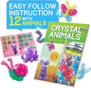 XXTOYS Crystal Growing Terrarium Kit - Crafts for Girls Ages 8-12- Create 12 Animals Science Kit for Kids - Light-Up Crystal Lantern Kit– STEM Toys for 7-12 Great Birthday Gifts for Boys & Girls by TinyTreasures Baby Boutique