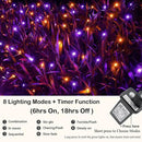 Joomer 12ft x 5ft 360LED Orange Purple Halloween Net Lights Outdoor Mesh lights, 8 Modes Timer Connectable Waterproof Bush Lights Mesh Netting Lights for Halloween Outdoor Decorations (Green Wire) by GreenHaven Gardens