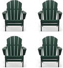 Westin Outdoors Laguna WO Home Furniture Adirondack Chair 4 PC Set Classic Outdoor Patio Folding Chair for Bon Fire Pit Lawn Backyard Beach Plastic Weather-Resistant (Dark Green) by GreenHaven Gardens