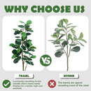 Artificial Fiddle Leaf Fig Tree, 6FT Tall Faux Ficus Lyrata Fake Tree in White Pot, Artificial Tree Indoor Decor, Fiddle Leaf Fig Tree Fake Plant for Home Office Living Room Decoration Modern by CozyNest Decor