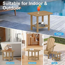 Outdoor Side Table - 2-Tier Storage All Weather Outdoor End Table for Patio - HDPE Morden Easy Maintenance Adirondack Side Table for Pool Porch Balcony Garden Lawn Backyard Outside Indoor by GreenHaven Gardens