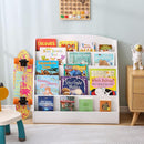 TOETOL 5-Tier Kids Bookshelf - Toddler Book Display Shelves for Classrooms, Playrooms, and Nursery - Wooden Children Book Rack (White) by TinyTreasures Baby Boutique