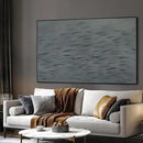SIGNWIN 46"x72" Extra Large Framed Wall Art Gray School of Fish Minimalist Ocean-Inspired Marine Life Illustration for Home Living Room Bedroom Decor (Frame Assembly Required) by CozyNest Decor