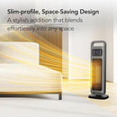Comfort Zone Oscillating Digital Tower Heater with Remote Control for Indoor Use, Adjustable Thermostat, Timer, Overheat Protection, Tip-Over Switch, Ideal for Home, Bedroom, & Office, HT1206-GRY by CozyNest Decor