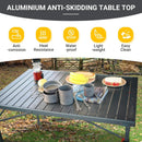 KingCamp Aluminum Folding Lightweight Roll Portable Stable Table for Camping Picnic Barbecue Backyard Party, Indoor & Outdoor, Oversize, Silver Black by GreenHaven Gardens
