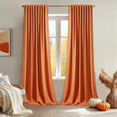 MIULEE Orange Back Tab Blackout Curtains 102 Inch Long 2 Panels Set for Living Room Bedroom, Rod Pocket/Pinch Pleated Fall Thermal Insulated Room Darkening Light Blocking Floor to Ceiling Drapes by TinyTreasures Baby Boutique
