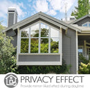 HIDBEA One Way Privacy Window Film, Daytime Mirror Reflective Heat Control UV Sun Blocking Non-Adhesive Static Cling Window Tint for Home and Office (Black-Silver, 29.5 Inch x 6.5 Feet) by CozyNest Decor