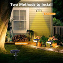 Toodour Solar Spot Light Outdoor, 2 Pack Solar Lights Outdoor with 2 Modes, Waterproof Solar Powered Flood Lights Landscape Lighting for Yard Garden Home Pathway Walkway Outdoor Decor - Warm White by GreenHaven Gardens