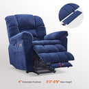 Triple Motor Power Lift Recliner Chair with Massage and Dual Heat for Elderly People, Zero Gravity Lay Flat Recliner Infinite Position, USB Ports（Navy Blue） by CozyNest Decor