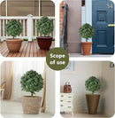 28" Artificial Boxwood Topiary Ball Trees with Ground Spike for Outdoor,Set of 2 UV Resistant Artificial Shrub Bushes,Artificial Plants,Fake Boxwood Plants for Indoor, Garden, Yard,Patio Décor by GreenHaven Gardens