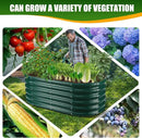 17" Tall Elevated Oval Metal Raised Garden Bed - 4ft x 2ft in Size and 0.8MM Thick Durable Planter Bed/Box for Vegetables Flowers Succulent at Patio/Garden Outdoor (Dark Green, 4X2X1.4 FT) by GreenHaven Gardens