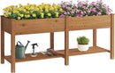 GHWIE Raised Garden Bed with Shelf,Elevated Wooden Planter Box with Legs,Garden Planter for Backyard, Patio, Balcony by GreenHaven Gardens