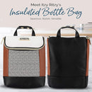 Itzy Ritzy Insulated Bottle Bag – Keeps Bottles Warm or Cool - Holds 3 Bottles & Features Interior Pocket For Ice Pack (Not Included), Coffee and Cream by TinyTreasures Baby Boutique