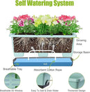 Window Box Planter 8 Pcs, 17 Inches Rectangle Flower Pots with Drainage Holes and Trays, Vegetable Planters for Windowsill Patio Garden Balcony Home Porch Yard Indoor Outdoor by GreenHaven Gardens