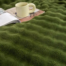 YUSOKI Luxury 3D Bubble Throw Blanket 5lb,All Ages,Home Decoration, (Olive Green,90 * 90inches) by CozyNest Decor