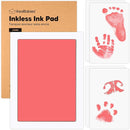 1-Pack Inkless Baby Hand and Footprint Kit - Mess Free Ink Pad for Newborn Keepsake, Dog Nose & Paw Print Kit, Clean Touch Ink Pad for Baby Hand & Footprints, Ideal New Mom Gifts (Candy Pink, J) by TinyTreasures Baby Boutique