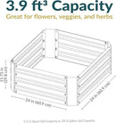 Sunnydaze 11.75" H Raised Metal Garden Bed - Galvanized Raised Garden Bed Outdoor for Vegetables and Flowers - Silver - Square by GreenHaven Gardens