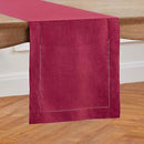 Solino Home Linen Beet Table Runner 120 Inches Long - 100% Pure Linen Hemstitch 14 x 120 Inch Table Runner for Dining, Fall, Autumn, Thanksgiving - Classic Hemstitch by CozyNest Decor