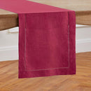 Solino Home Linen Beet Table Runner 144 Inches Long - 100% Pure Linen Extra Long Table Runner 14 x 144 Inch for Fall, Autumn, Thanksgiving - Classic Hemstitch by CozyNest Decor