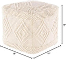 Mark&Day Pouf Ottoman, Prellenkirchen Modern White Cube Pouf Foot Rest for Living Room, Bedroom and Boho Home Decor (18"x18"x18") by CozyNest Decor