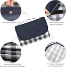 Picnic Blanket Waterproof Beach Rug 80''x80'' Picnic Mat Washable Lightweight with Handle Navy Blue Checkered for Hiking Travelling Outdoor Camping,Parks by TinyTreasures Baby Boutique