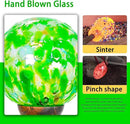 Garden Solar Lights, Decorative LED Honeycomb Glass Ball Garden Stake, Glass and Metal Outdoor Decoration, 4 x 31 Inch (Green) by CozyNest Decor