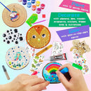 KIRKOTOY Wooden Crafts Kit for Kids-Glow in The Dark-Arts & Crafts Gifts for Boys Girls Age 6-12, 24 Wood Slices with Painting Craft Activities Kits, Creative Art Toys for 6 7 8 9 10 11 12 Year Old by TinyTreasures Baby Boutique