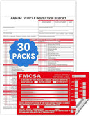 Annual Vehicle Inspection Report (30Pc Red 2+3-Ply Carbonless) by GreenHaven Gardens