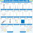 Baby Healthcare and Grooming Kit, 28 in 1 Portable Baby Essentials Kit Electric Nail Trimmer Set with Gas Relief Hair Brush Comb Nasal Aspirator for Newborn Boys Girls (Grey White) by TinyTreasures Baby Boutique