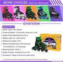 Nattork Blade Roller Skates for Boys with Light Up Wheel, Outdoor & Indoor Illuminating Black Inline Skates for Boys Little Kids Toddler Ages 5-8 4 5 6, Beginners by TinyTreasures Baby Boutique