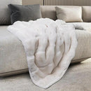 Mon Chateau Premium Reversible Luxury Faux Fur Throw for Couch, Sofa, or Bed - Plush Cozy Soft Blanket for Sleeping or Home Décor, 60" x 70" (Ivory) by CozyNest Decor