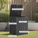 28 Gallon Outdoor Storage Box, Waterproof Durable Resin Deck Box for Indoor & Outdoor Use, Lockable Outdoor Bench, Deck Bin for Patio Furniture, Deliveries, Pool Supplies, Black by CozyNest Decor